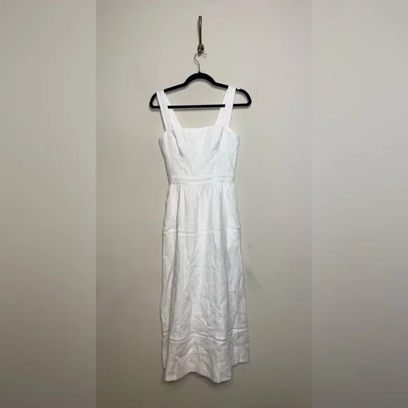 Reformation Everett Linen Dress in White - Picture 7 of 10